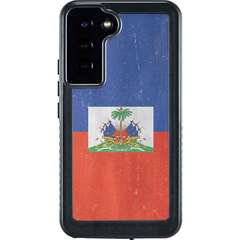 Haiti Flag Distressed Galaxy S24 Plus Waterproof Case